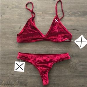NWT velvet bikini